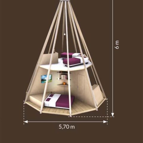 SISTEMAZION ATIPICHE 4 persone - Tipi 4 pers. - 2 camere da letto - con WC e bagno-NUITEE