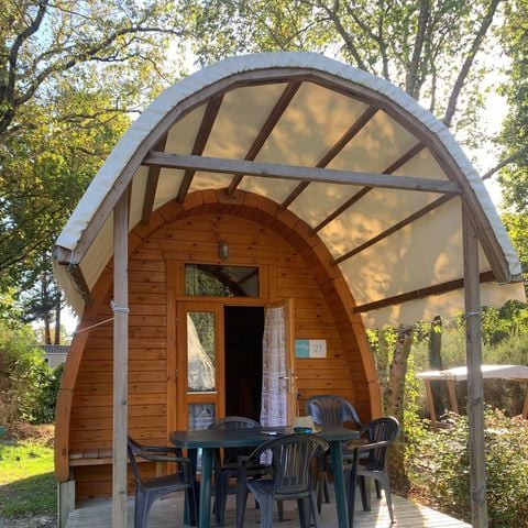 Accommodatie 4 personen - Pod 4 pers. - 1 slaapkamer en 1 tweepersoonsbed op mezzanine - met WC en badkamer-NUITEE