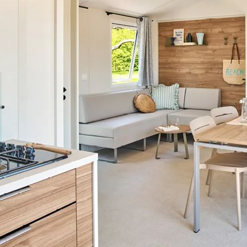 MOBILHOME 14 personnes - 5 chambres (+ 1 convertible) - Terrasse couverte