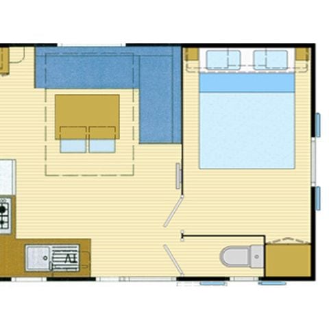 Stacaravan 6 personen - ESSENTIEEL 27 m²