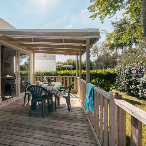 Mobile home 2 persons - Mobilhome Confort 20 m² (1 bedroom) covered terrace + TV