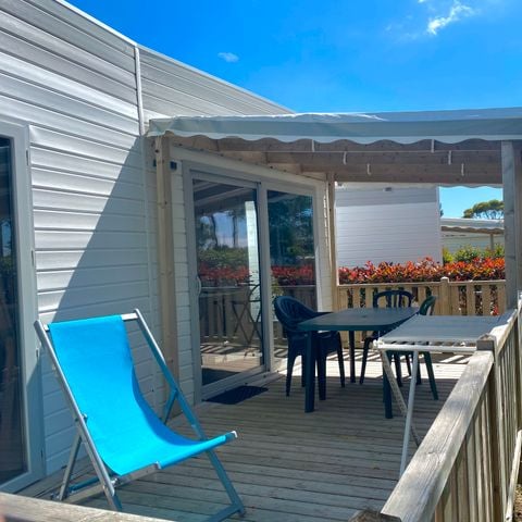 Mobilheim 2 personen - Mobilheim Confort 20 m² (1 Zimmer) überdachte Terrasse + TV