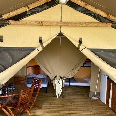 Safarizelt 4 personen - Jungle Lodge 2 Zimmer überdachte Terrasse 34 m²