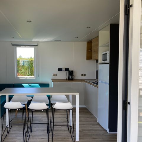 Mobilhome 6 personas - Mobilhome Confort 35m² (3 habitaciones) con terraza cubierta + TV
