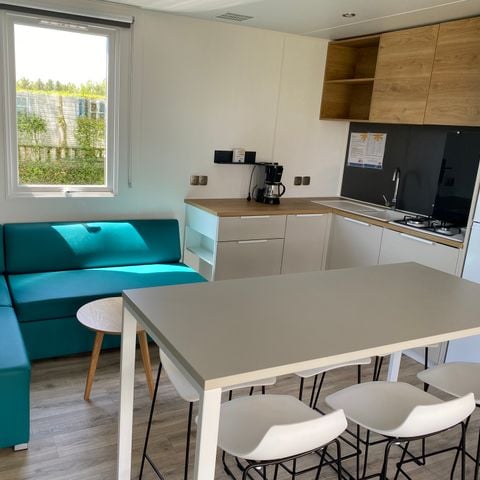 Casa mobile 6 persone - Mobilhome Confort 35m² (3 camere da letto) con terrazza coperta + TV