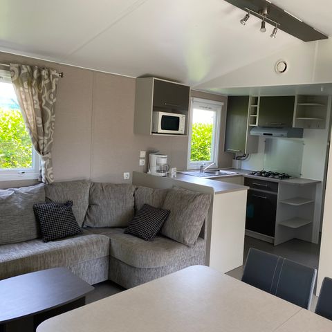 MOBILE HOME 6 people - Mobilhome Premium 40 m² (3 bedrooms, 2 bathrooms) with covered terrace + TV