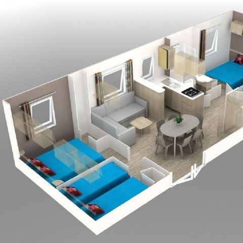 BUNGALOW 8 personnes - 4Ch Confort - TV