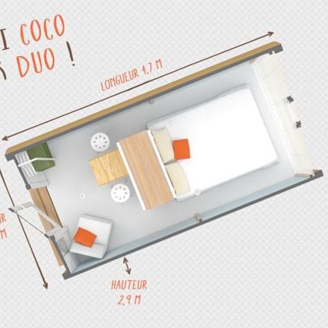 Bungalow toilé 2 personnes - Coco Duo