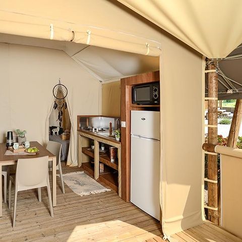 Tente en toile et en bois 5 personnes - Jungle Lodge