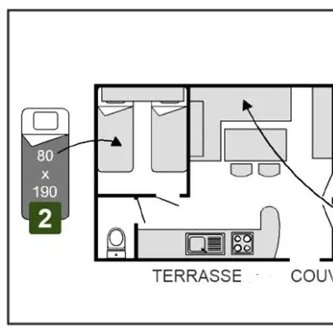 Mobile home 6 persons - ESSENTIEL 3 Rooms 4/6 People + TV