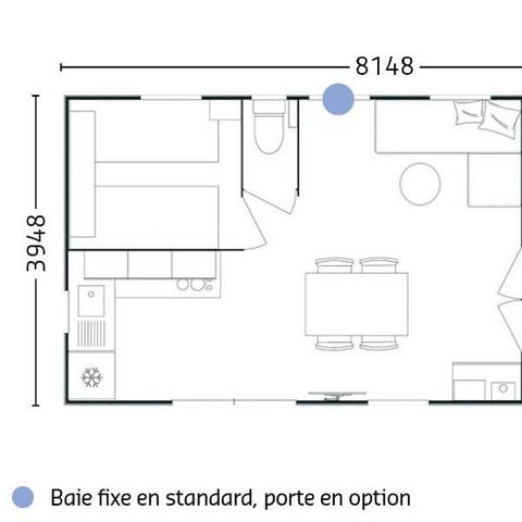 MOBILHOME 6 personas - Confort | 2 Dormitorios | 4/6 Pers | Terraza elevada | Aire acondicionado