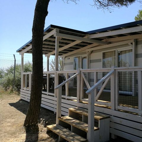 Stacaravan 6 personen - Lodge Deluxe Hond