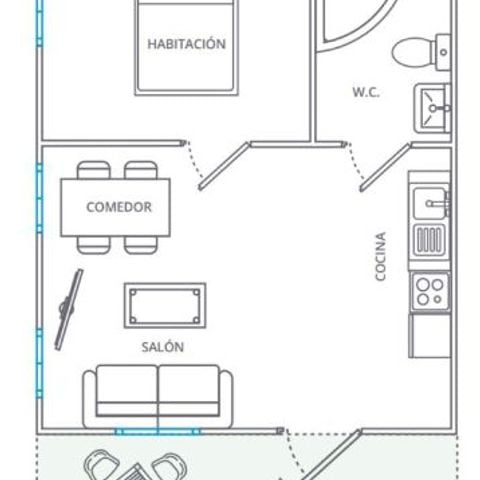 Bungalow 3 persons - COMFORT BUNGALOW