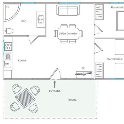 Stacaravan 4 personen - VILLAS