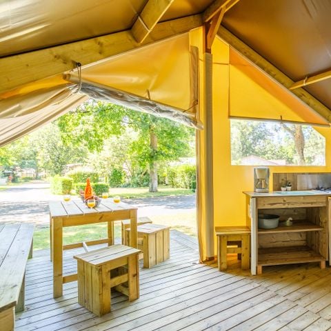 Wohnzelt auz holz 4 personen - Ecolodge 3 Zimmer 4 Personen Ohne Sanitäranlagen
