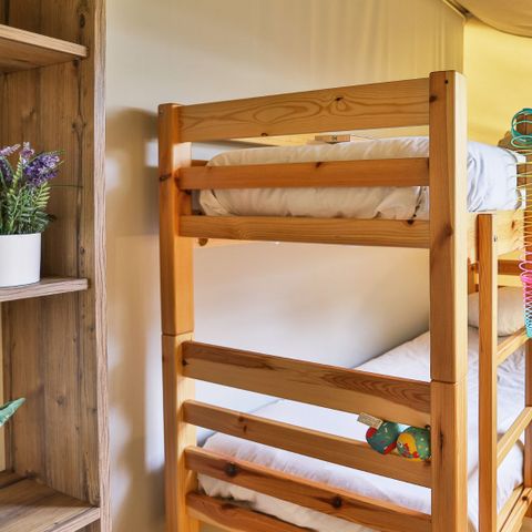 Tenda in tela e legno 4 persone - Ecolodge Sahari XL 3 Camere 4 Persone