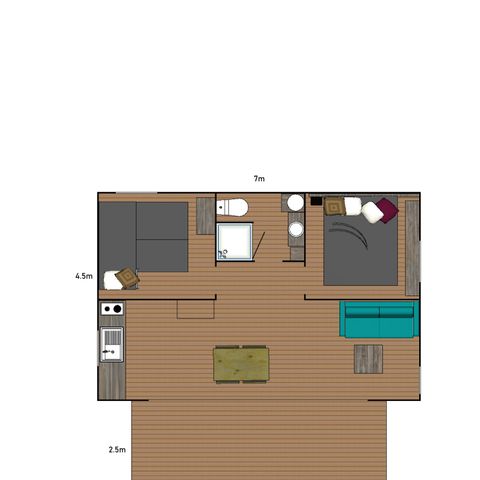 ALBERGUE 5 personas - Ecolodge Algodón (gama Cosy)