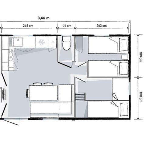 Stacaravan 6 personen - MARISMA