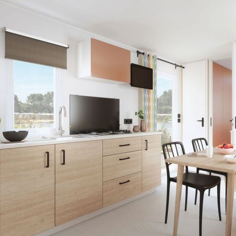 Mobilhome 6 personas - Mobil-home | Premium | 2 Dormitorios | 4/6 Pers. | Terraza elevada | Aire acondicionado.