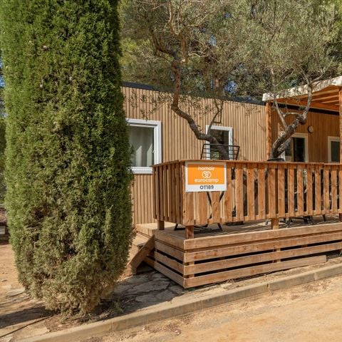 Mobilhome 6 personas - Confort | 3 Dormitorios | 6 Pers | Terraza elevada | Aire acondicionado