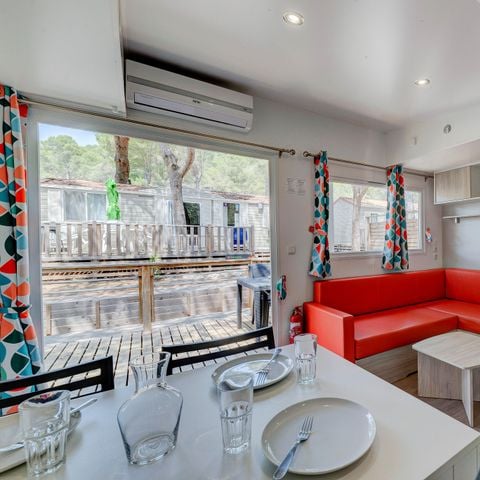 Mobilhome 6 personas - Comfort XL | 3 Dormitorios | 6 Pers | Terraza elevada descubierta | Aire acondicionado