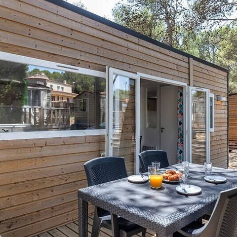 Mobilhome 6 personas - Confort | 3 Dormitorios | 6 Pers | Terraza elevada descubierta | Aire acondicionado