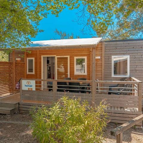 Stacaravan 4 personen - Mobile-home | Premium | 2 slaapkamers | 4 pers. | Verhoogd terras | Air-con.
