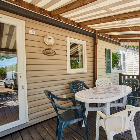 CASA MOBILE 6 persone - Casa mobile | Comfort | 3 camere da letto | 6 persone | Terrazza rialzata | Aria condizionata | TV