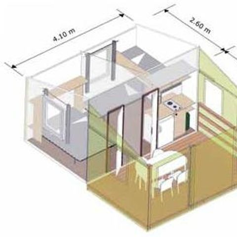 Bungalow 5 persons - MOBITOILE - without sanitary facilities