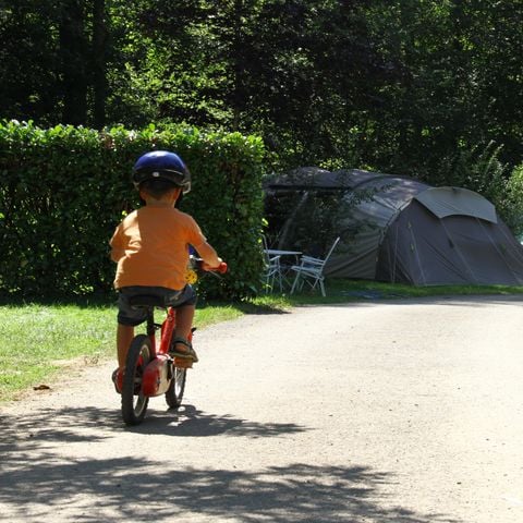 STAANPLAATS - Comfortpakket 100/120m² (1 tent, caravan of camper / 1 auto / elektriciteit 6A)