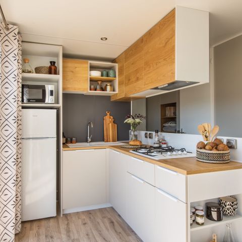 Stacaravan 6 personen - PRESTIGE - 40m² 6/8 Pers | CLIM