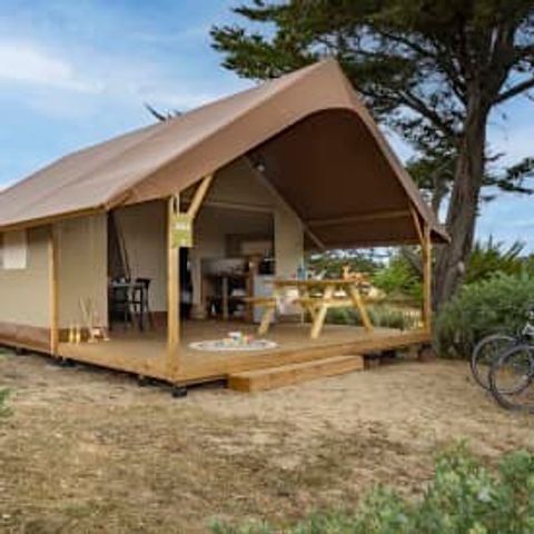 TIENDA DE LONA Y MADERA 4 personas - Lodge 4p 2 hab