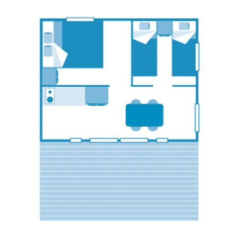 CANVAS AND WOOD TENT 4 people - Lodge 4p 2 bdrm