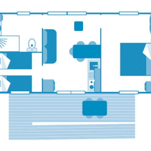 Mobilheim 4 Personen - Cottage PMR 4p 2ch ***