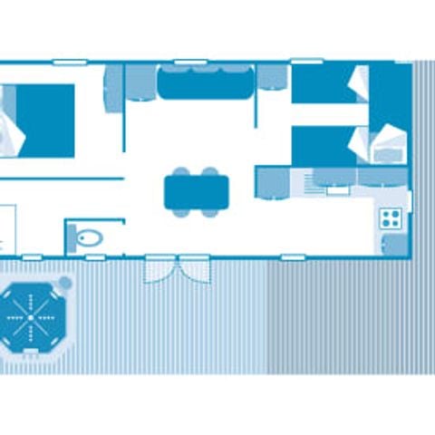 Mobile home 5 persons - Cottage 5p 2ch Jacuzzi Premium