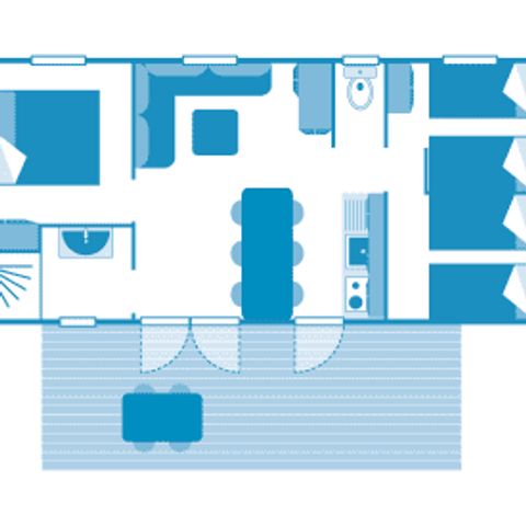 MOBILHOME 7 personas - Cottage 6/7p 3ch ***