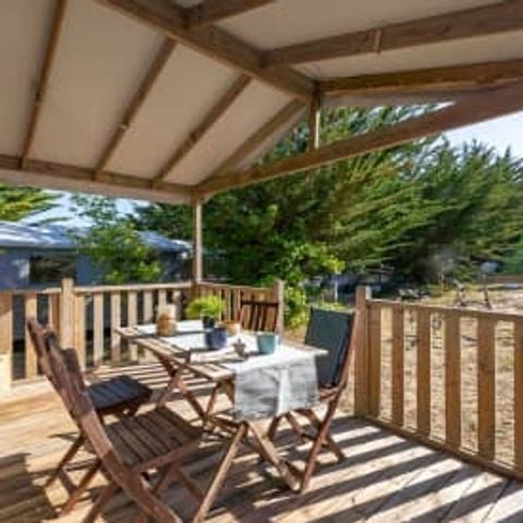 Tente en toile et en bois 4 personnes - Tente Evasion 4p 2ch **