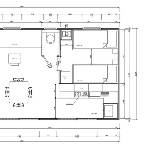 MOBILHOME 4 personas - PRIVILEGIO