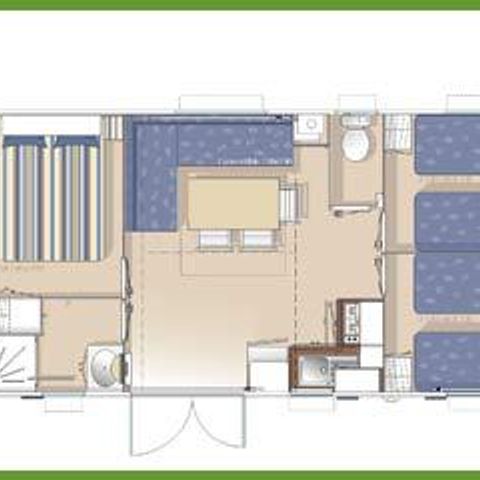 Mobilheim 6 Personen - Convivial - 31m² - 3 Zimmer