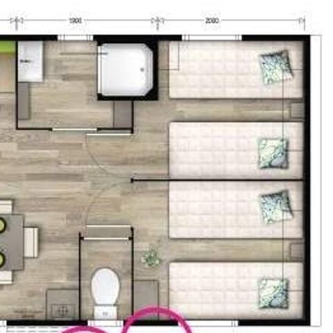 Mobile home 6 persons - Premium - 31m² - 3 bedrooms
