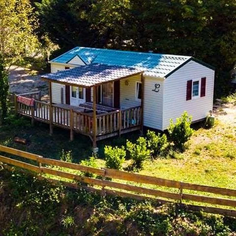 Mobile home 6 persons - Résidence Mobile confort Noyers with semi-covered wooden terrace 18 m² + TV-TNT