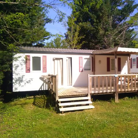 Mobile home 6 persons - Chênes comfort mobile home 3 bedrooms with 18m² semi-covered terrace + TV + CLIM