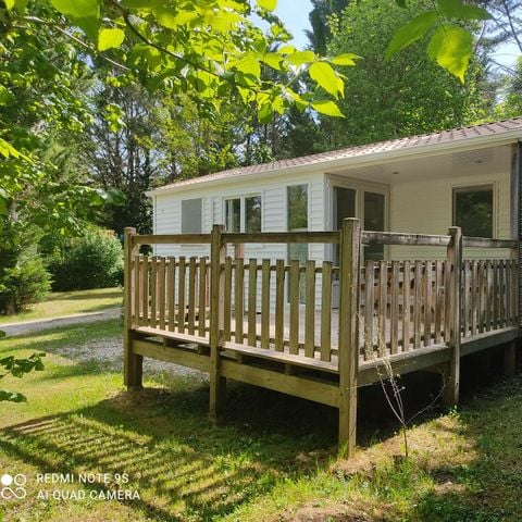 BUNGALOW 6 personnes - Résidence mobile Noyers avec terrasse bois semi-couverte 5/6 pers + TV-TNT + CLIM