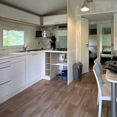 Mobile home 6 persons - Noyers mobile home with semi-covered wooden terrace 5/6 pers + TV-TNT + CLIM