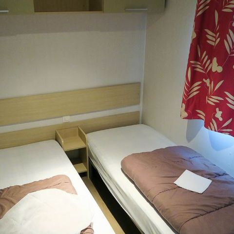 Mobile home 6 persons - Noyers mobile home with semi-covered wooden terrace 5/6 pers + TV-TNT + CLIM