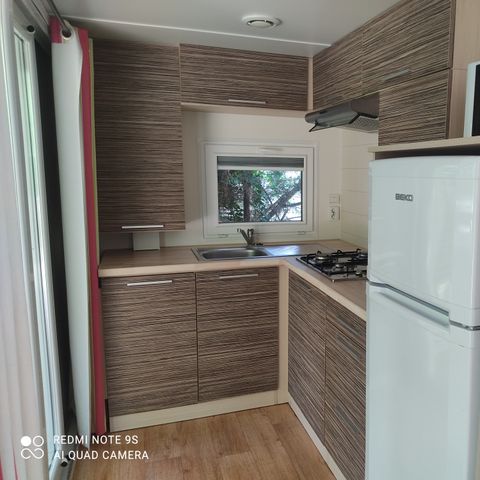 Mobilheim 6 Personen - Noyers mit halbüberdachter Holzterrasse 5/6 Pers. + TV-DNT + KLIMA