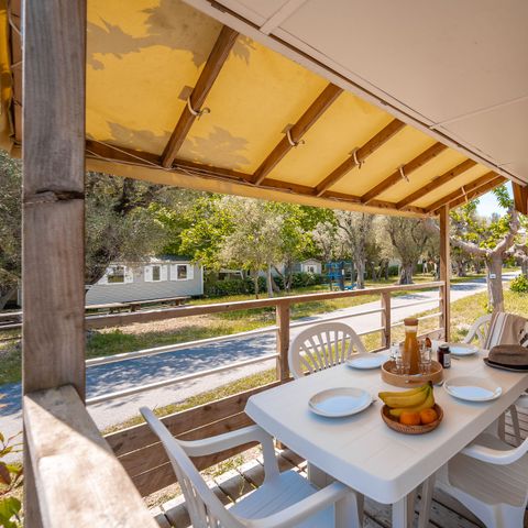 MOBILHOME 6 personas - Confort | 3 Dormitorios | 6 Pers. | Terraza elevada | Aire acondicionado