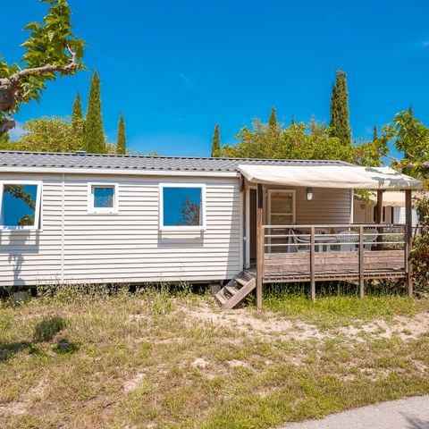 Mobilheim 6 Personen - Comfort | 3 Zi. | 6 Pers. | Erhöhte Terrasse | Clim.