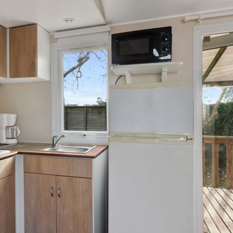 Mobilheim 6 personen - Classic | 3 Schlafz. | 6 Pers. | Erhöhte Terrasse | Klima.
