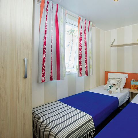 Mobilheim 6 personen - Classic | 3 Schlafz. | 6 Pers. | Erhöhte Terrasse | Klima.